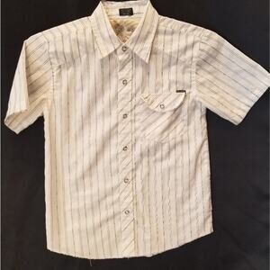 Micros Clothing Boys Dress Shirt‎ Button Short Sleeve Collar Button Down Size 4